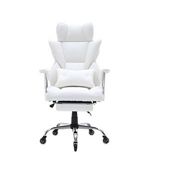 Trikiousd Reclining Office Chair with Footrest Big and Tall Executive Desk Chair