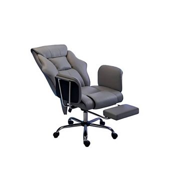 Trikiousd High Back Massage Office Chair with Footrest and Reclining Function
