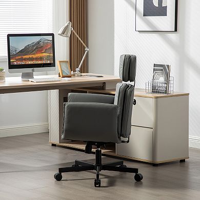 Trikiousd Criss Cross Office Chair with Adjustable Armrests Headrest and Swivel Wheels
