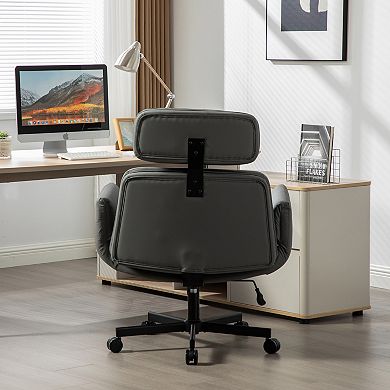 Trikiousd Criss Cross Office Chair with Adjustable Armrests Headrest and Swivel Wheels