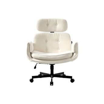 Trikiousd Criss Cross Office Chair with Adjustable Armrests Headrest and Swivel Wheels