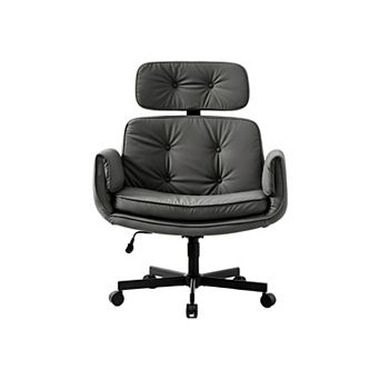 Trikiousd Criss Cross Office Chair with Adjustable Armrests Headrest and Swivel Wheels