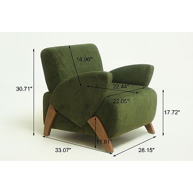 Trikiousd Upholstered Accent Lounge Chair with Birch Legs
