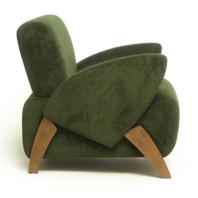 Trikiousd Upholstered Accent Lounge Chair with Birch Legs