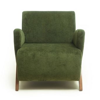 Trikiousd Upholstered Accent Lounge Chair with Birch Legs