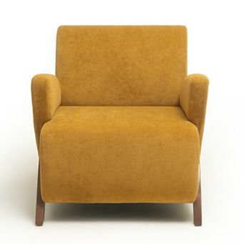 Trikiousd Upholstered Accent Lounge Chair with Birch Legs