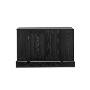 Trikiousd Fluted Sideboard Cabinet with Adjustable Shelves Storage Buffet Console