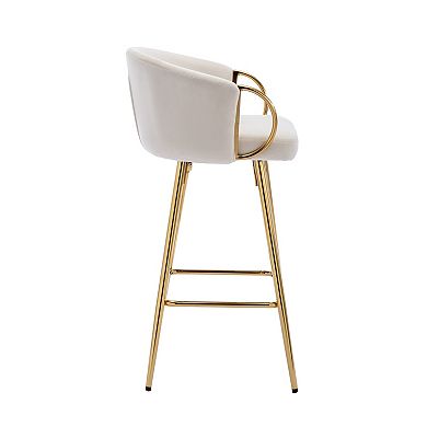 Trikiousd Bar Stools Set of 2 with Chrome Base and Upholstered Seat