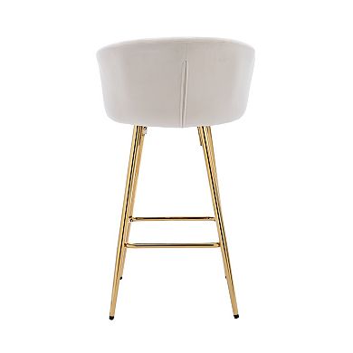 Trikiousd Bar Stools Set of 2 with Chrome Base and Upholstered Seat