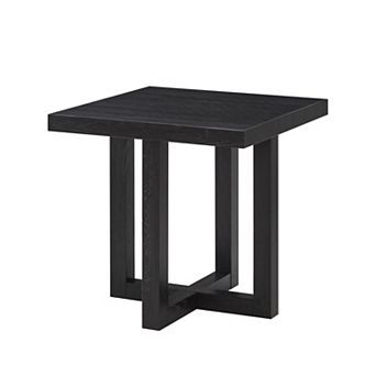 Trikiousd Contemporary End Table with Architectural Base Design