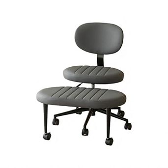 Trikiousd Ergonomic Cross Legged Office Chair with Swivel Base and Back Support