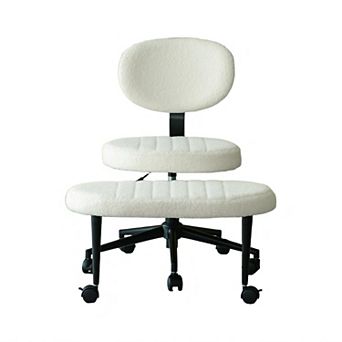 Trikiousd Ergonomic Cross Legged Office Chair with Swivel Base and Back Support