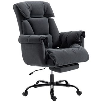 Trikiousd Reclining High Back Office Chair with Footrest and Swivel Base