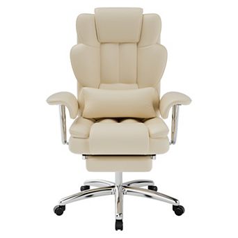 Trikiousd Tall Executive Office Chair with Footrest Recliner