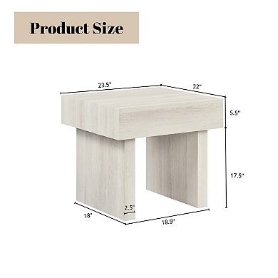 Trikiousd Modern Accent End Table with Sleek Minimalist Design