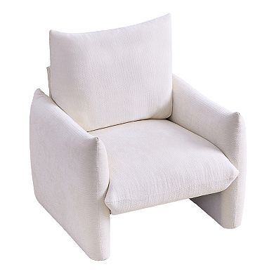 Trikiousd Modern Chenille Accent Chair Oversized Upholstered Armchair