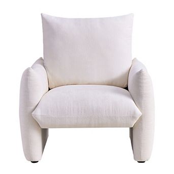 Trikiousd Modern Chenille Accent Chair Oversized Upholstered Armchair