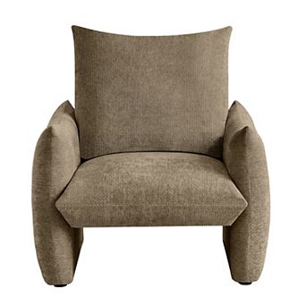 Trikiousd Modern Chenille Accent Chair Oversized Upholstered Armchair