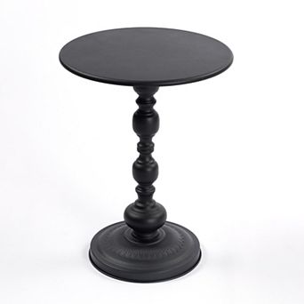 Trikiousd Vintage Metal Round End Table Side Table