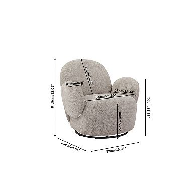 Trikiousd Swivel Accent Chair Upholstered Lounge Chair