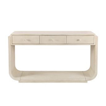 Trikiousd Antique Style Console Table with 3 Drawers and Display Shelf
