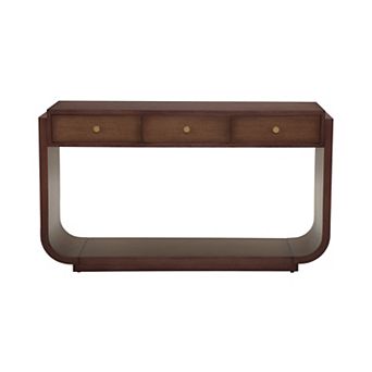 Trikiousd Antique Style Console Table with 3 Drawers and Display Shelf