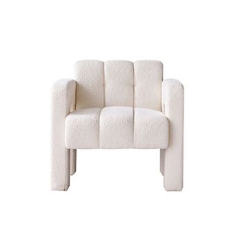 Trikiousd Boucle Upholstered Accent Chair Modern Lounge Chair