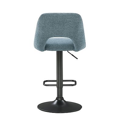Trikiousd Adjustable Swivel Chenille Barstools Set of 2