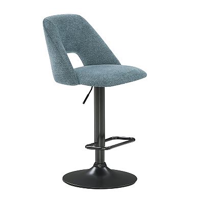 Trikiousd Adjustable Swivel Chenille Barstools Set of 2