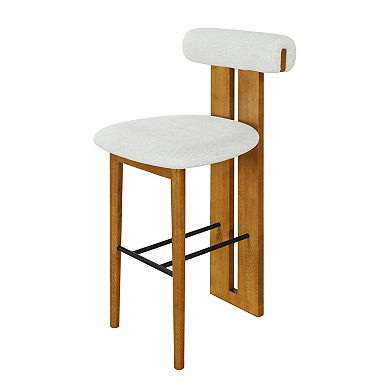 Trikiousd Wooden Upholstered Barstools Set of 2