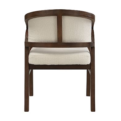 Trikiousd Upholstered Dining Chairs Set of 2 Modern Wooden Frame Side Chairs with Curved Backrest