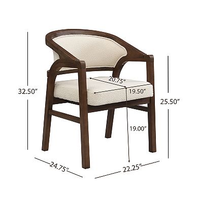 Trikiousd Upholstered Dining Chairs Set of 2 Modern Wooden Frame Side Chairs with Curved Backrest