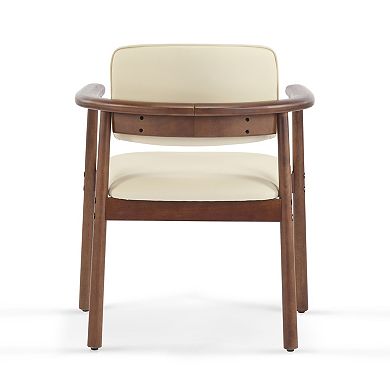 Trikiousd Set of 2 Upholstered Dining Chairs with Rubber Wood Frame and Foam Cushioned Seat