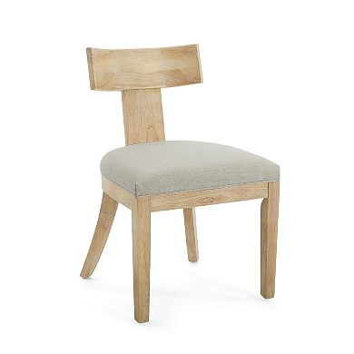 Trikiousd Contemporary Upholstered Dining Chairs Set of 2 with Curved Back and Rubberwood Frame