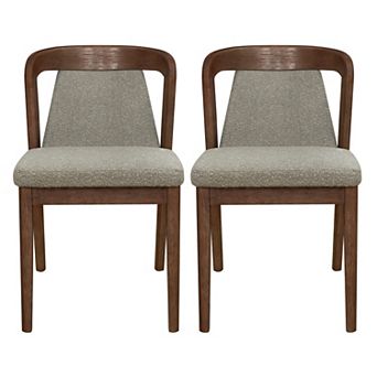 Trikiousd Upholstered Armless Dining Chairs Set of 2 Contemporary Rubberwood Side Chairs