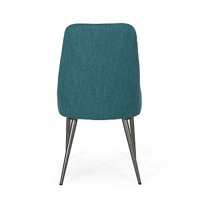Trikiousd Modern Upholstered Dining Chairs Set of 2 with Powder-Coated Metal Legs