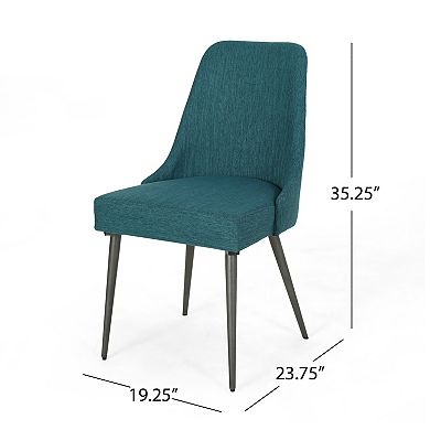 Trikiousd Modern Upholstered Dining Chairs Set of 2 with Powder-Coated Metal Legs