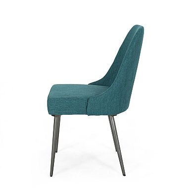 Trikiousd Modern Upholstered Dining Chairs Set of 2 with Powder-Coated Metal Legs