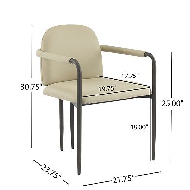 Trikiousd Modern Dining Chairs Set of 2 with Durable Iron Frame and Upholstered Seat