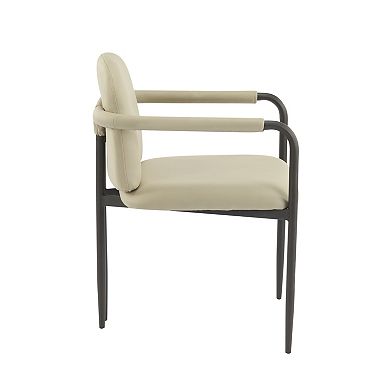 Trikiousd Modern Dining Chairs Set of 2 with Durable Iron Frame and Upholstered Seat