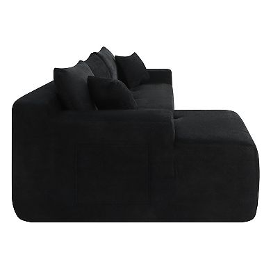 Trikiousd 85" Cloud L-Shaped Sectional Sofa Modular Couch with Chaise