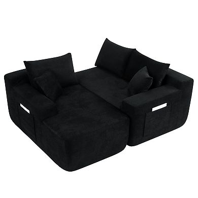 Trikiousd 85" Cloud L-Shaped Sectional Sofa Modular Couch with Chaise