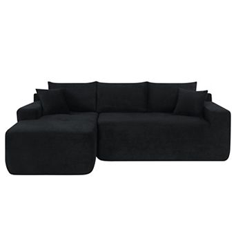 Trikiousd 85" Cloud L-Shaped Sectional Sofa Modular Couch with Chaise