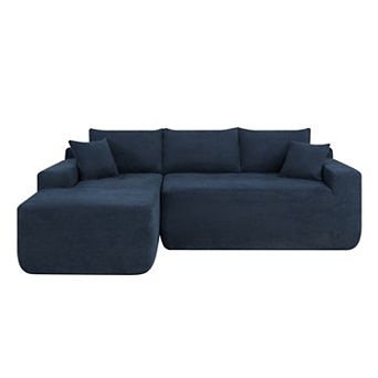 Trikiousd 85" Cloud L-Shaped Sectional Sofa Modular Couch with Chaise