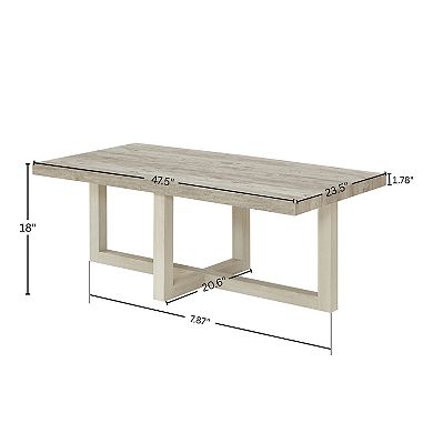 Trikiousd Contemporary Coffee Table with Geometric Cross Base