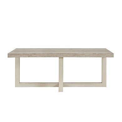 Trikiousd Contemporary Coffee Table with Geometric Cross Base