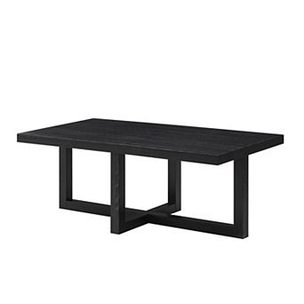 Trikiousd Contemporary Coffee Table with Geometric Cross Base