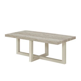 Trikiousd Contemporary Coffee Table with Geometric Cross Base