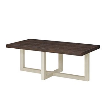 Trikiousd Contemporary Coffee Table with Geometric Cross Base