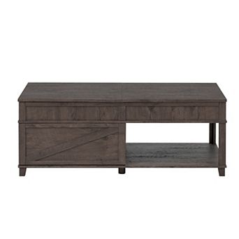Trikiousd Lift Top Coffee Table with Hidden Compartment and Storage Shelf